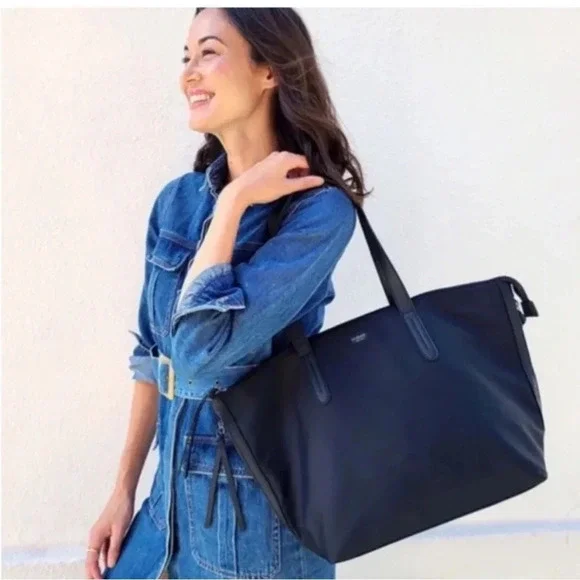 NWT Botkier New York Bond Black Nylon Tote Bag, Black - Picture 4 of 14